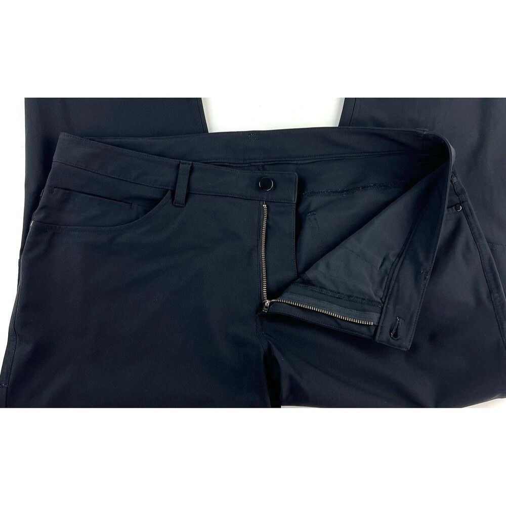 Lululemon ABC Pant Classic 5 Pocket Warpstreme Stretch Black Straight Mens 36x29 - Picture 6 of 8